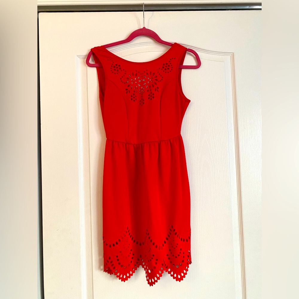Romeo & Juliet couture red laser cut dress size S